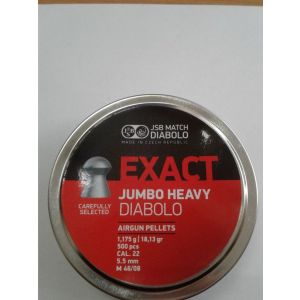 Пульки JSB Exact Jumbo Heavy кал.5.52мм 1,175г (500шт/бан.)