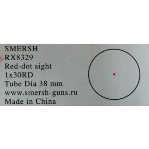 Прицел коллимат Smersh 1*30 RD Red-dot sight Tube Dia 38mm